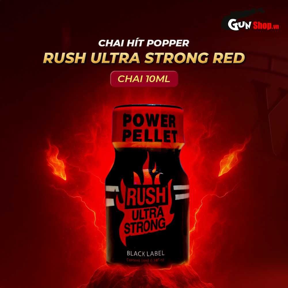 Chai hít tăng khoái cảm Popper PWD USA Rush Ultra Strong Red - Chai 10ml