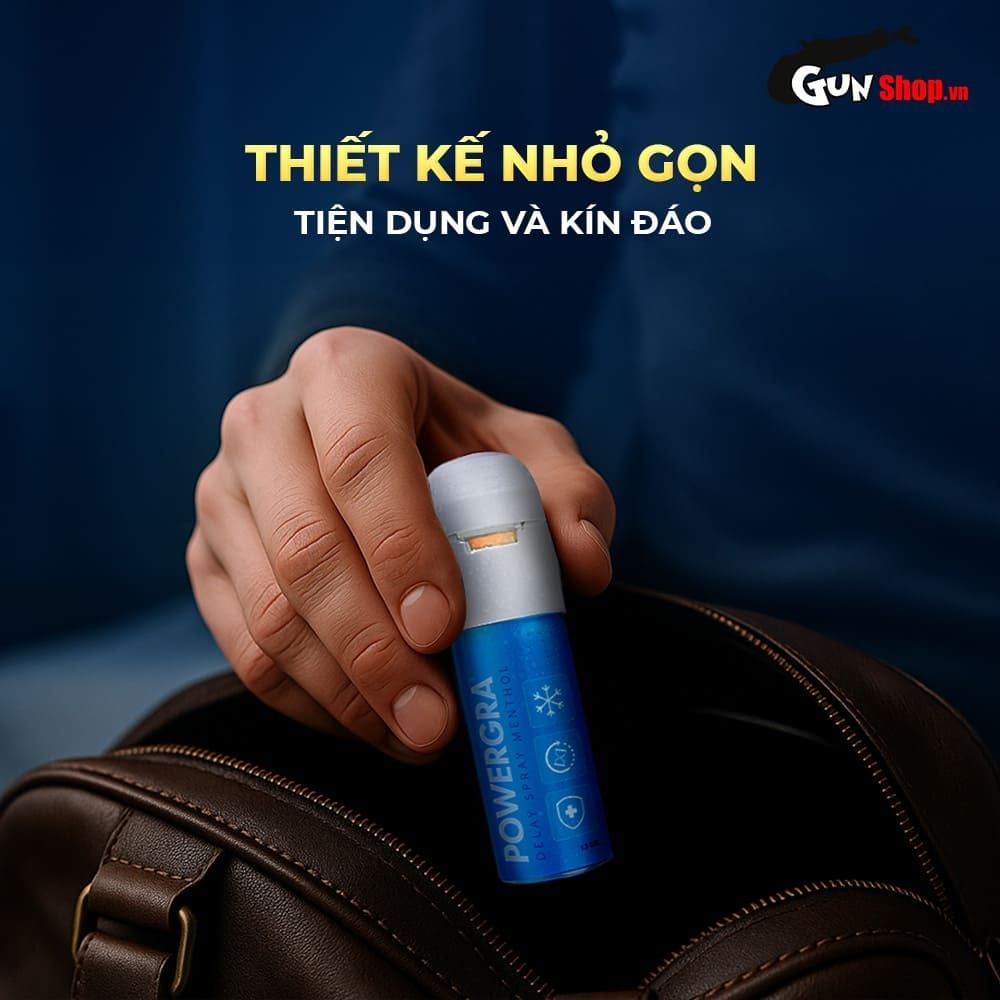 Chai xịt Powergra Delay Spray Menthol kéo dài thời gian - Chai 13ml