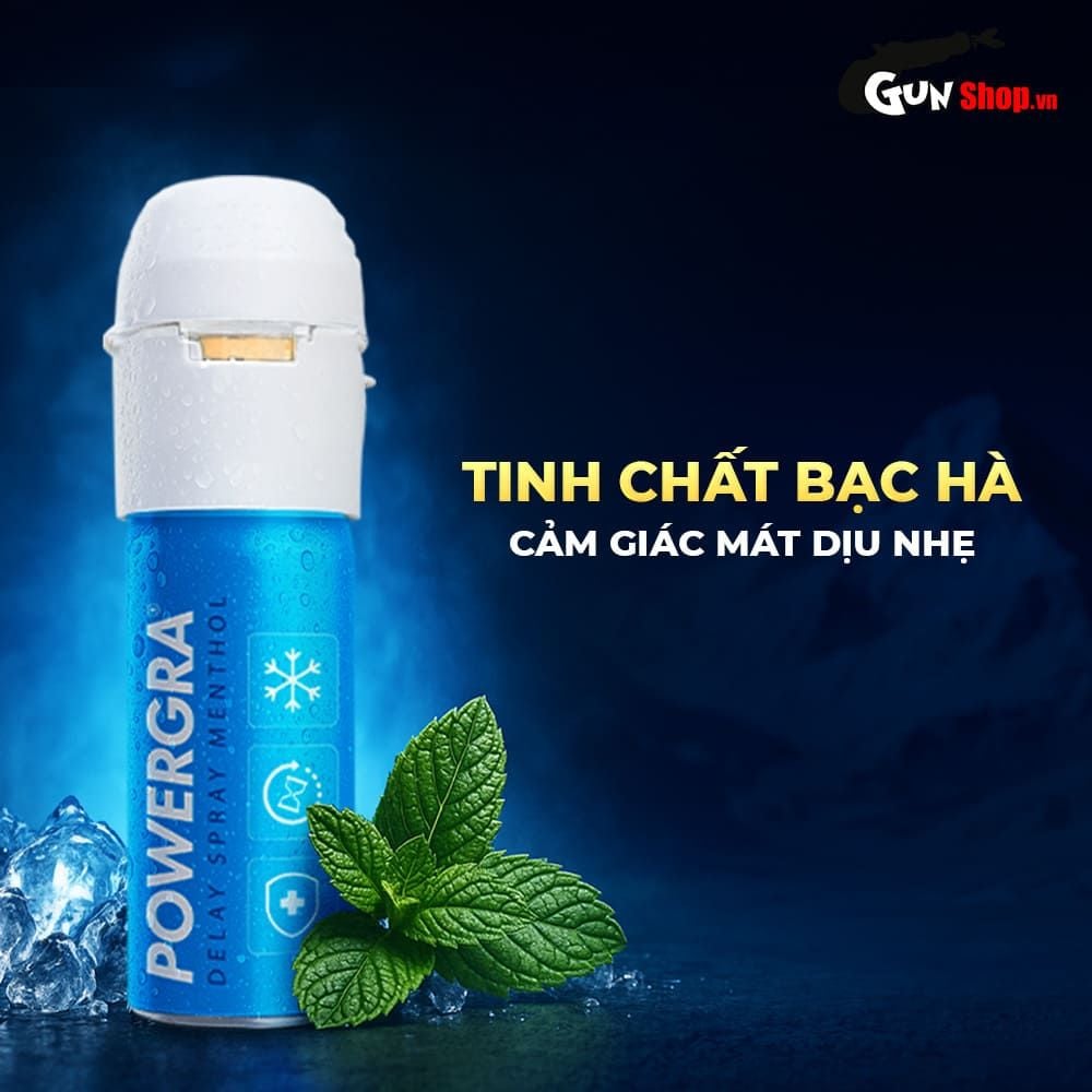 Chai xịt Powergra Delay Spray Menthol kéo dài thời gian - Chai 13ml