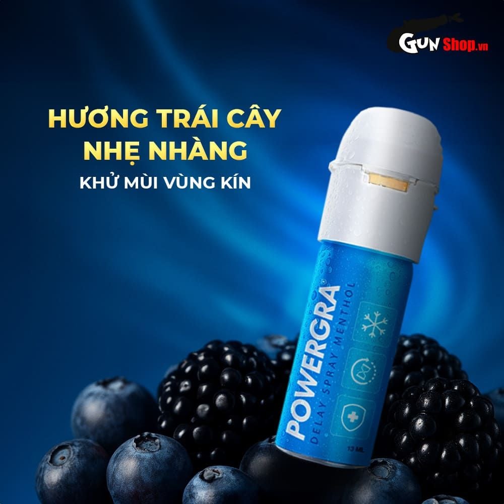 Chai xịt Powergra Delay Spray Menthol kéo dài thời gian - Chai 13ml