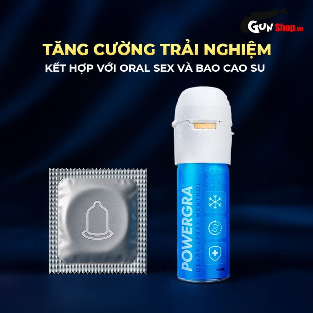 Chai xịt Powergra Delay Spray Menthol kéo dài thời gian - Chai 13ml
