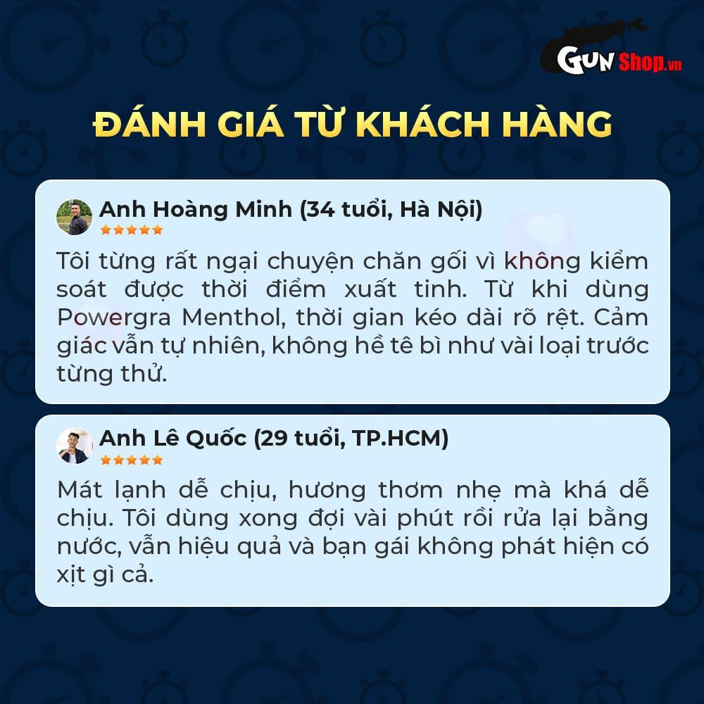 Chai xịt Powergra Delay Spray Menthol kéo dài thời gian - Chai 13ml