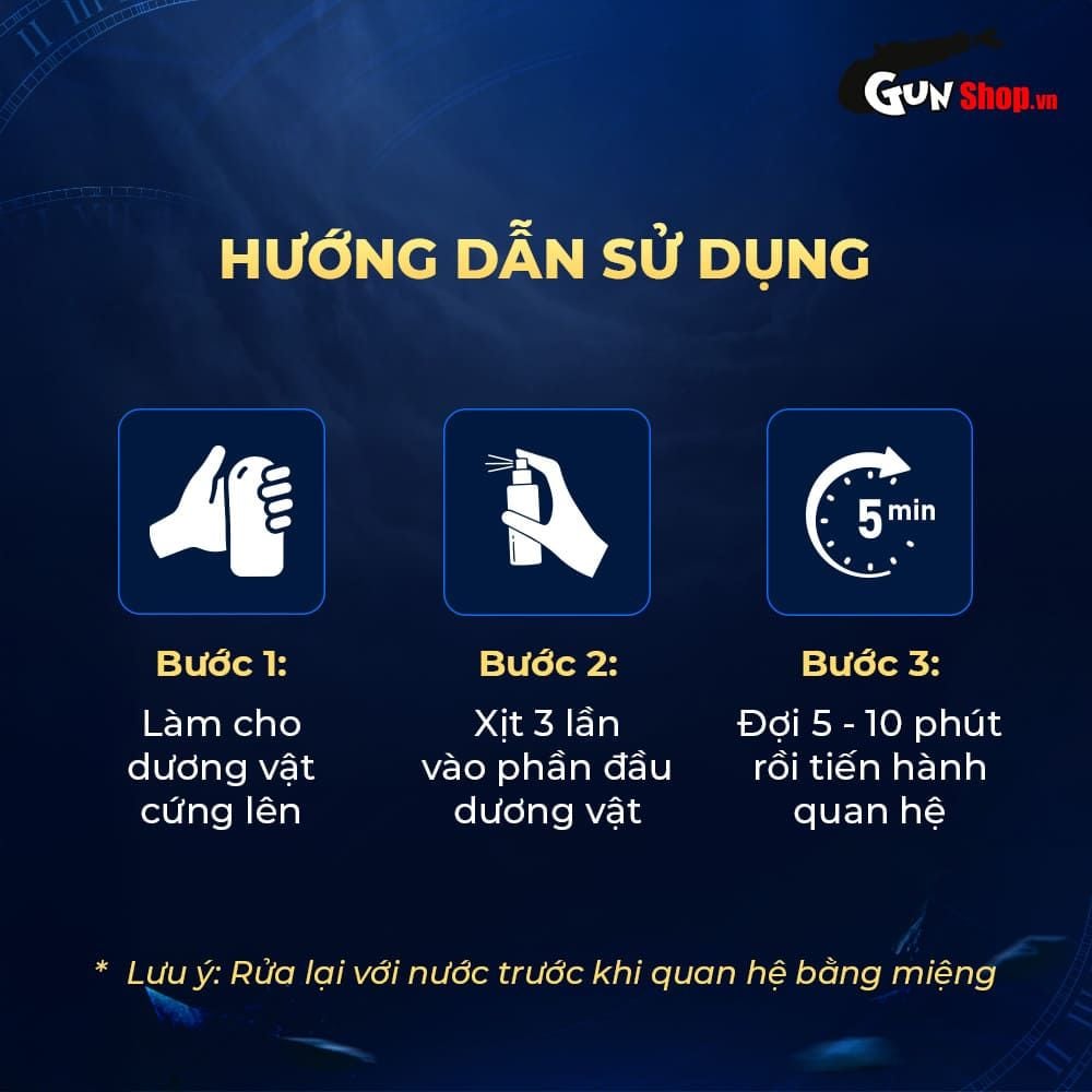 Chai xịt Powergra Delay Spray Menthol kéo dài thời gian - Chai 13ml