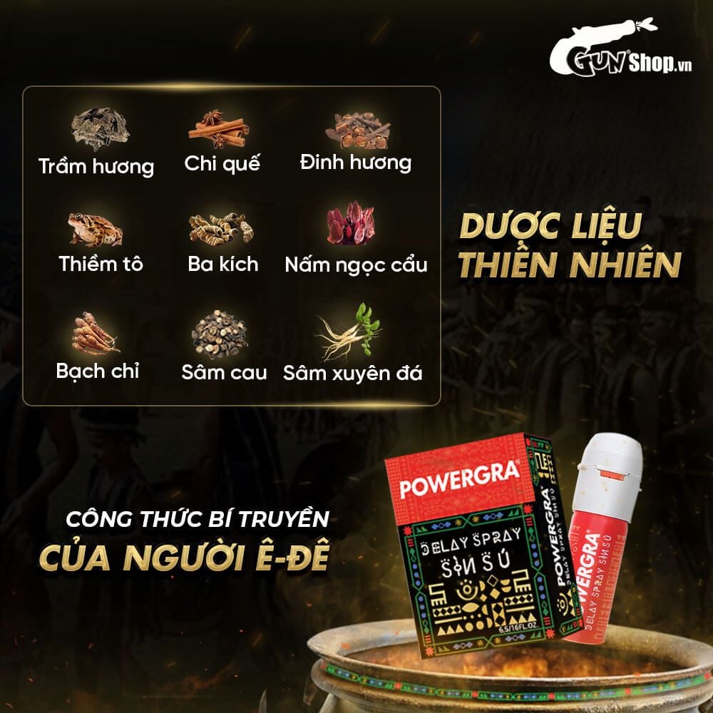 Chai xịt Powergra Delay Spray Sìn Sú kéo dài thời gian - Chai 12ml