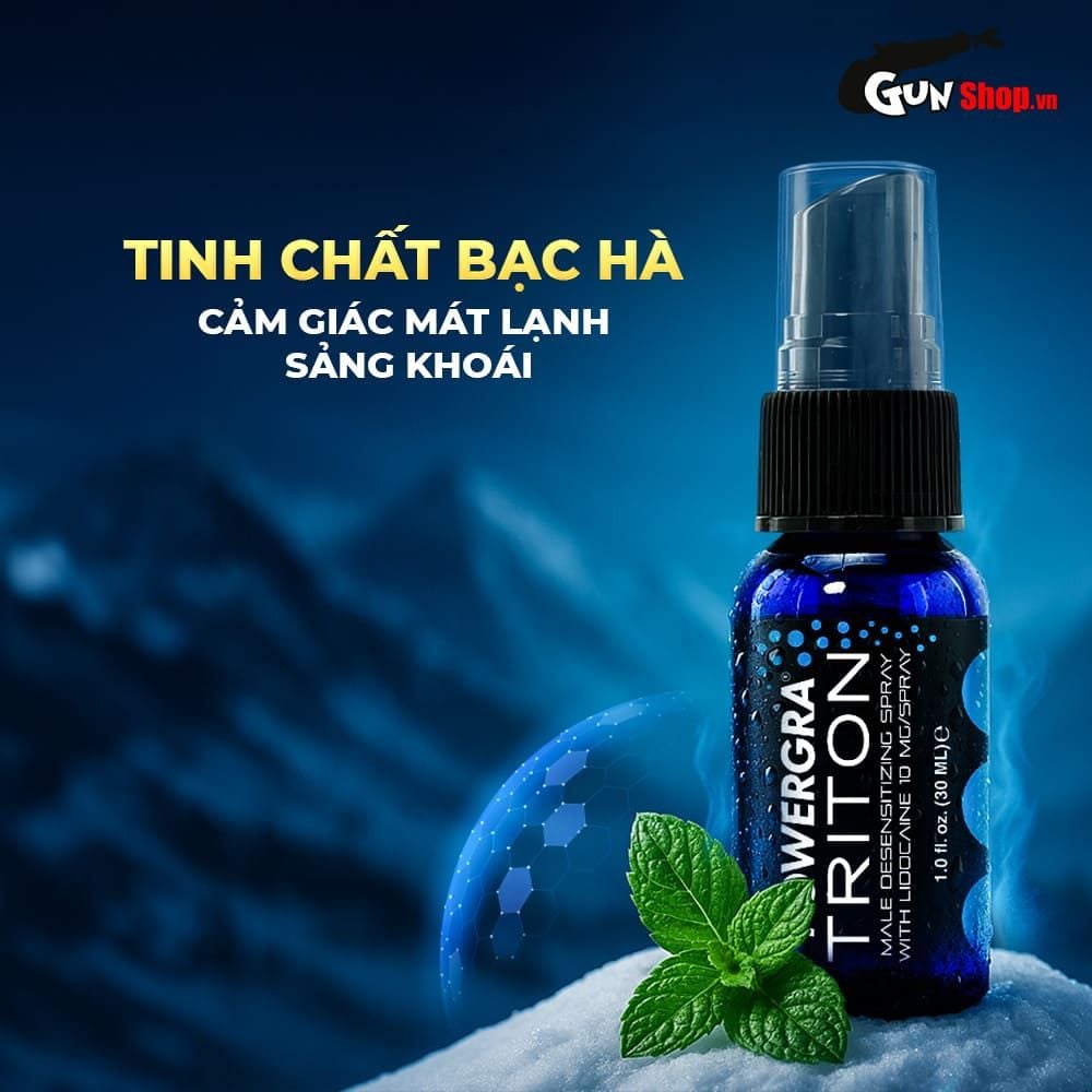 Chai xịt Powergra Triton kéo dài thời gian - Chai 30ml