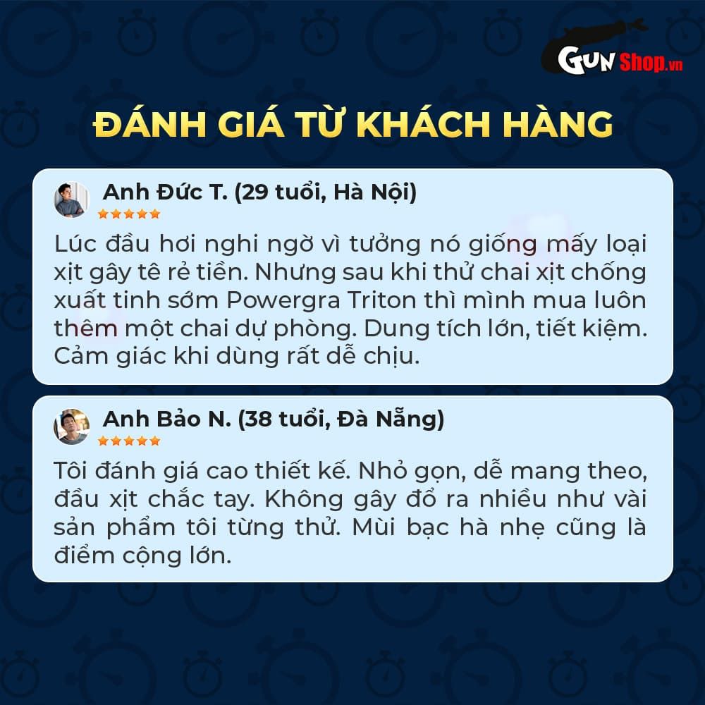 Chai xịt Powergra Triton kéo dài thời gian - Chai 30ml