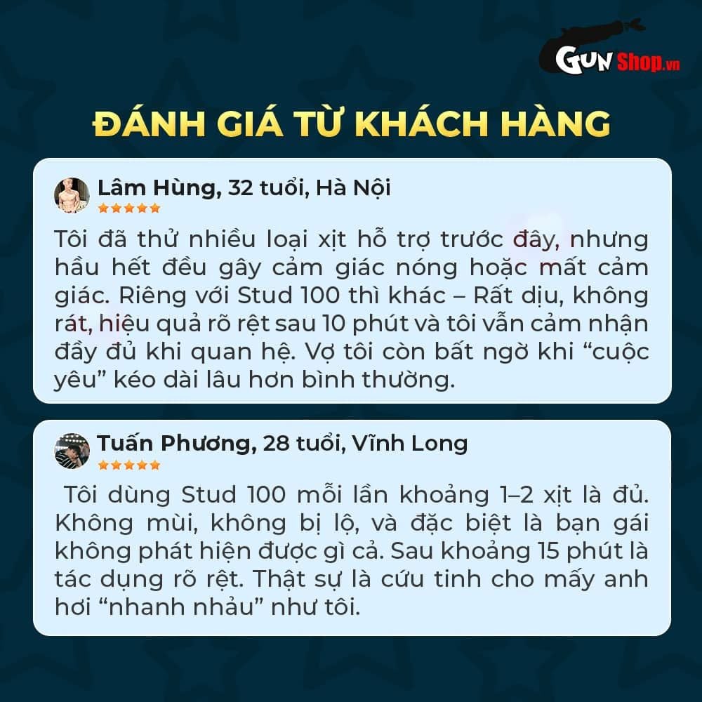 Chai xịt Stud 100 kéo dài thời gian - Chai 13ml