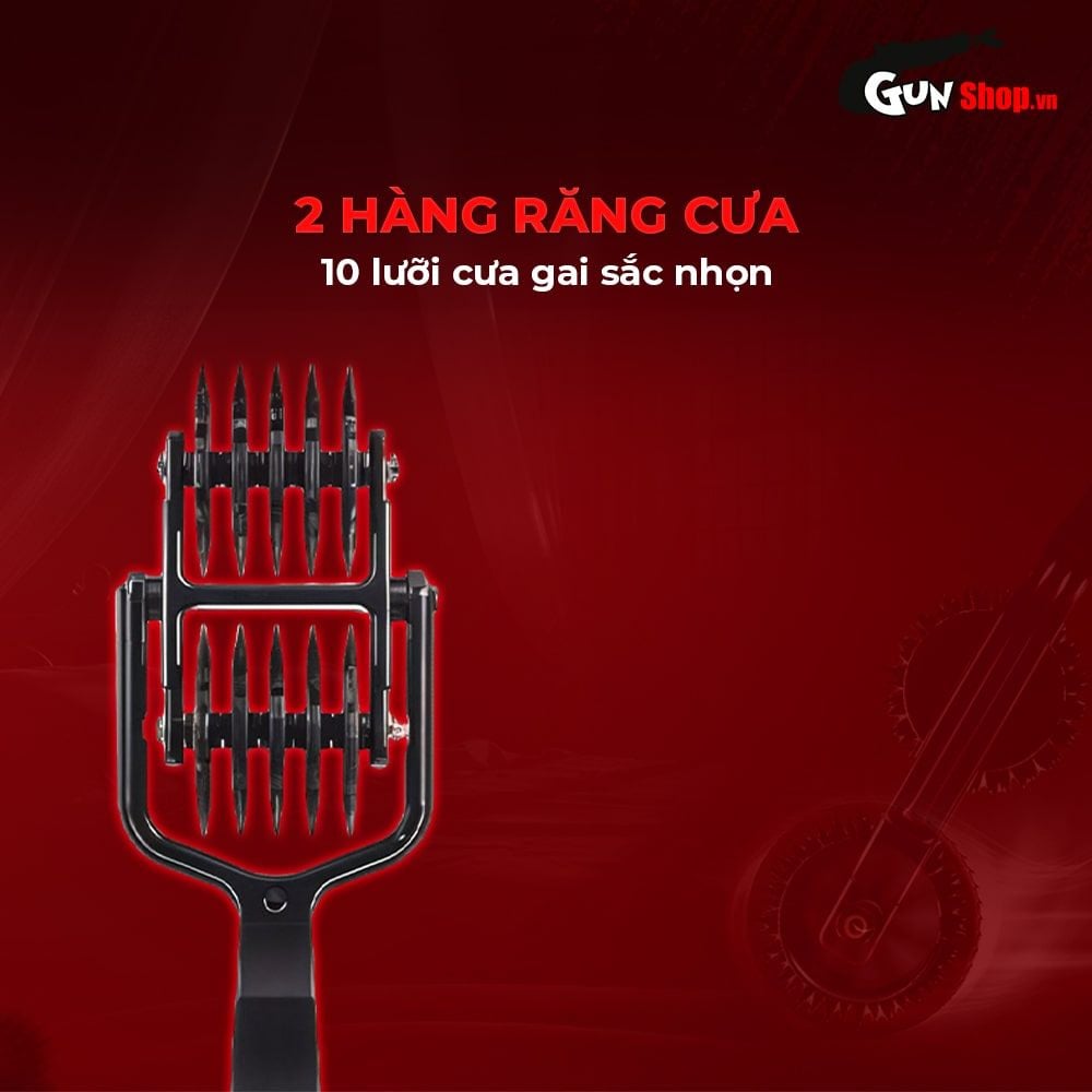 Cọ lăn gai BDSM Chisa Sins Inquisition 5 Row Double Pinwheel