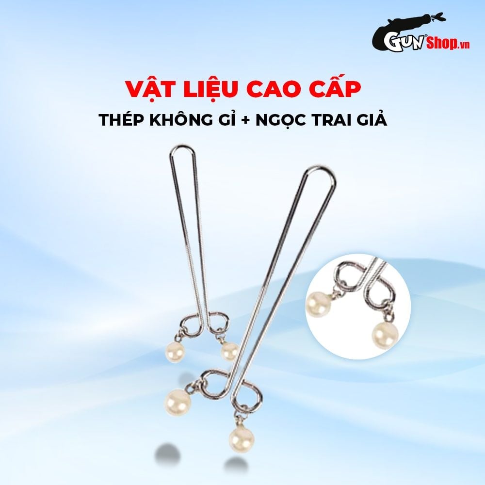 Kẹp vú kích thích đầu ti Chisa Senuelo Fetish Fantasy Pearl Nipple Clamps