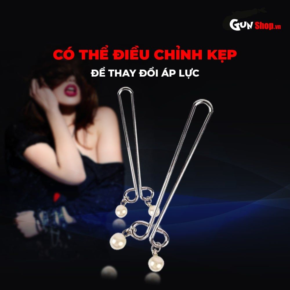 Kẹp vú kích thích đầu ti Chisa Senuelo Fetish Fantasy Pearl Nipple Clamps