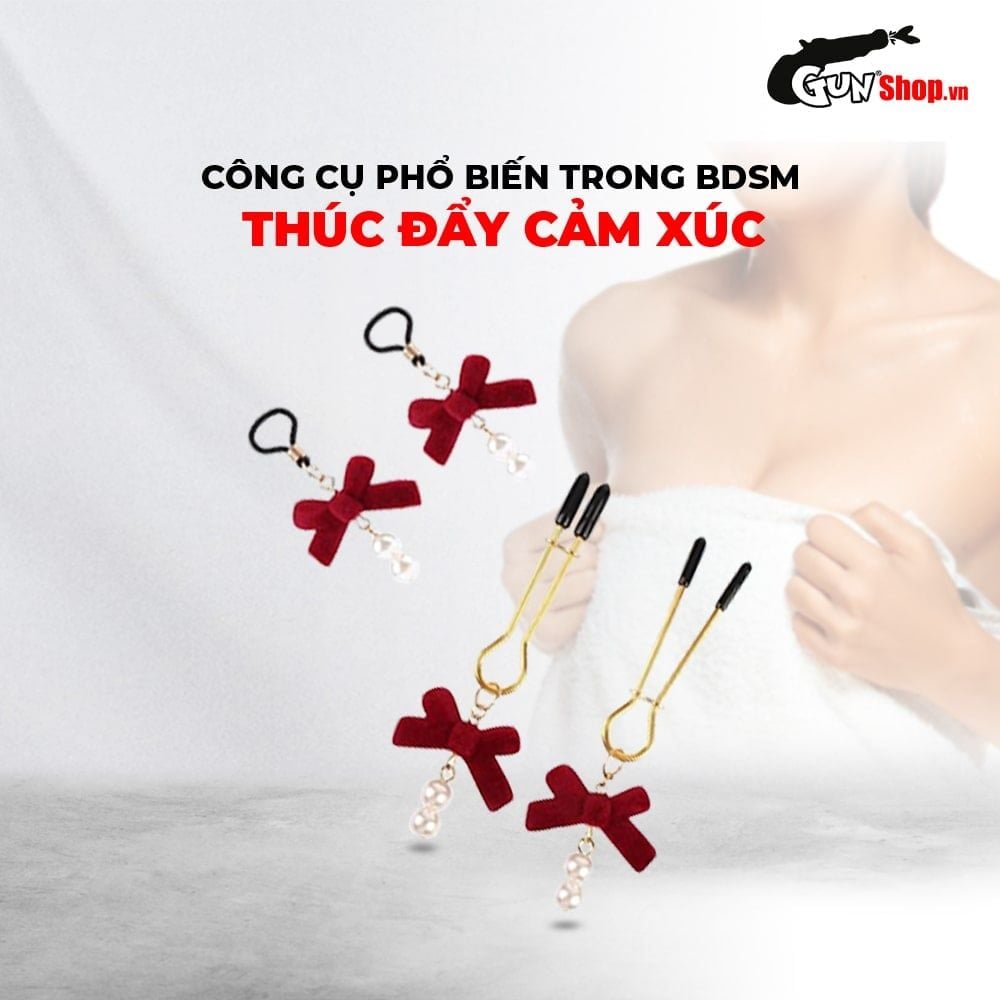 Kẹp vú kích thích đầu ti Chisa Senuelo Pearl Nipple Clamps Kit