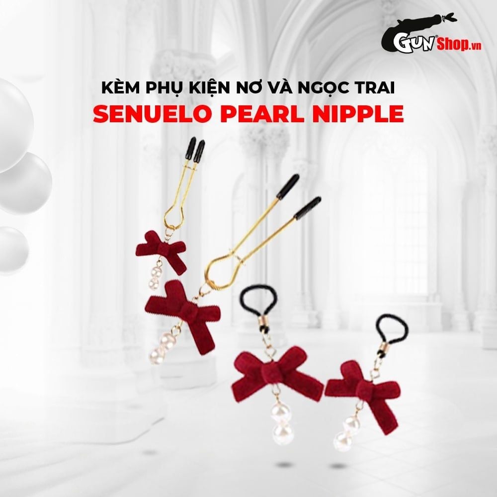 Kẹp vú kích thích đầu ti Chisa Senuelo Pearl Nipple Clamps Kit