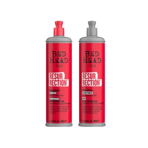 Dầu gội xả phục hồi hư tổn Tigi Bed Head Resurrection Super Repair Shampoo & Conditioner - Chai 400ml