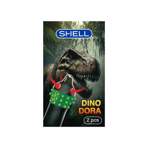 Bao cao su Shell Dino Dora - Hộp 1 bao gai, 3 vòng bi + 1 bao Shell Performax (Hộp 2 cái)