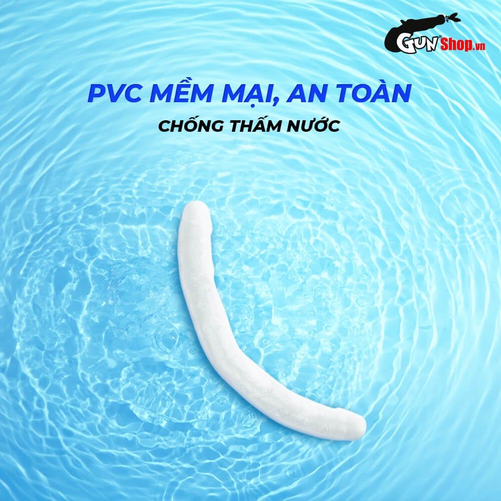 Dương vật giả 2 đầu Chisa Hi-Rubber 12.8 Inch Trắng