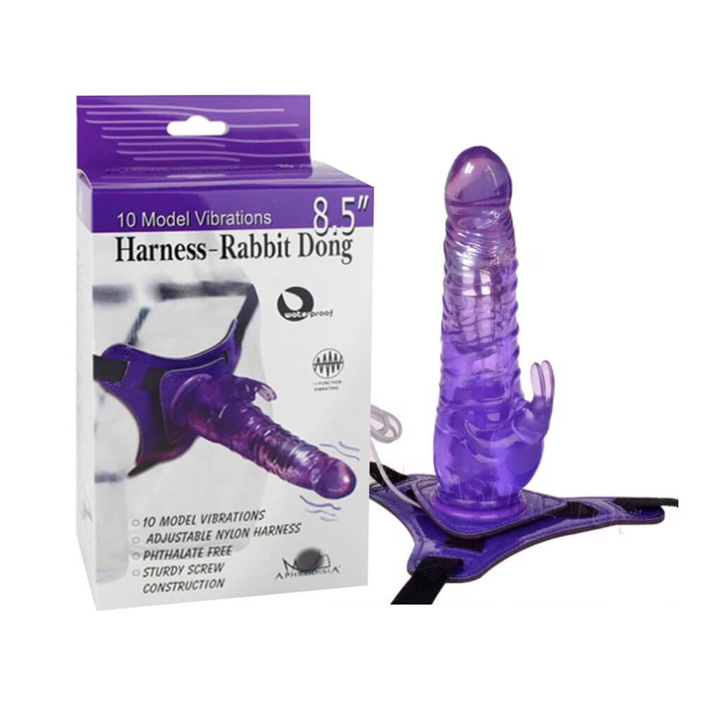 Dương vật giả có dây đeo - Aphrodisia Harness Rabbit Dong 8.5 inch