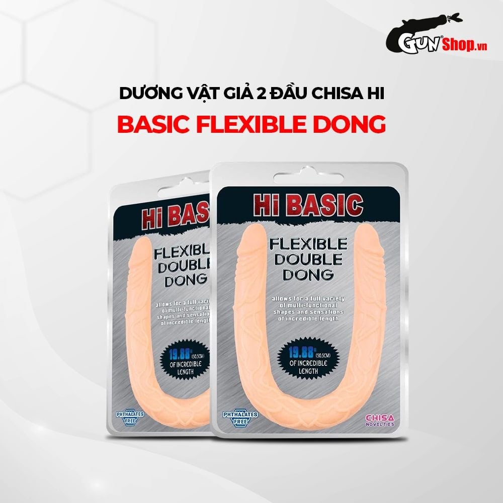 Dương vật giả 2 đầu Chisa Hi Basic Flexible Dong