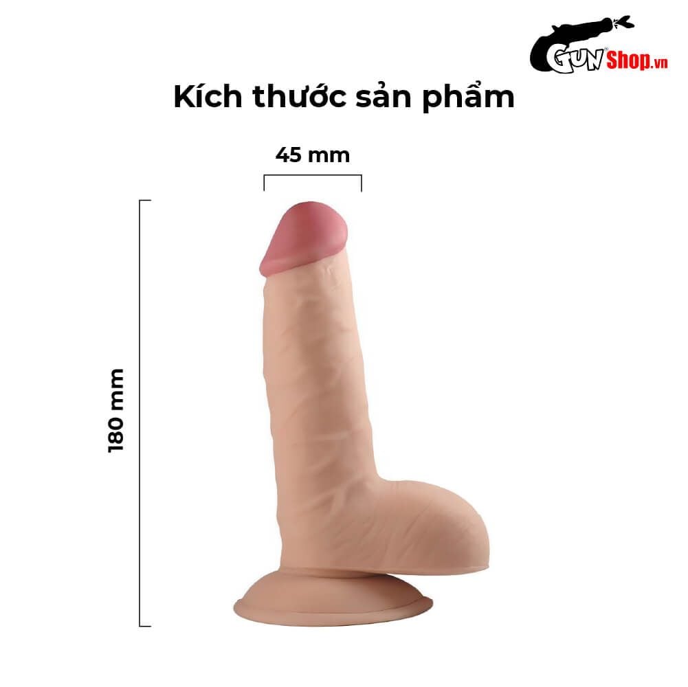 Dương vật giả dính tường Lovetoy Ultra Soft Dude 7.5 inch