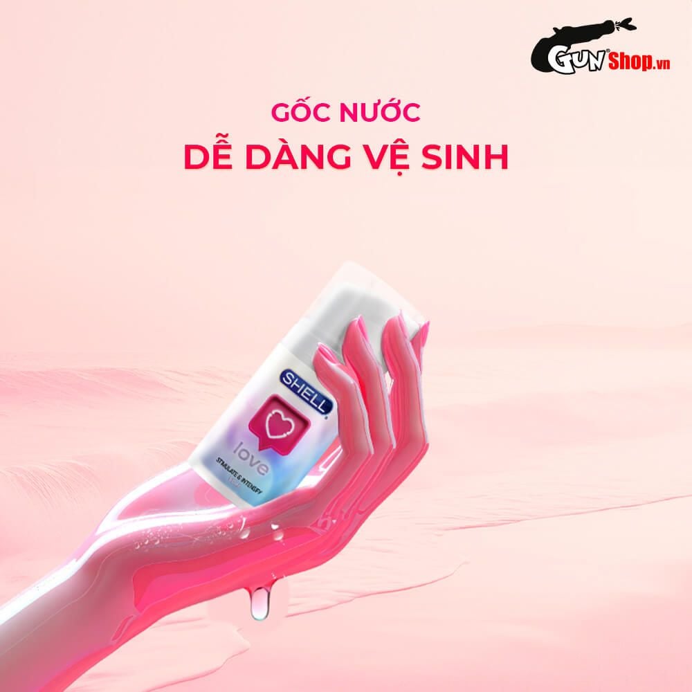 Gel bôi trơn se khít âm đạo và tăng khoái cảm nữ Shell Love Pink - Chai 50ml