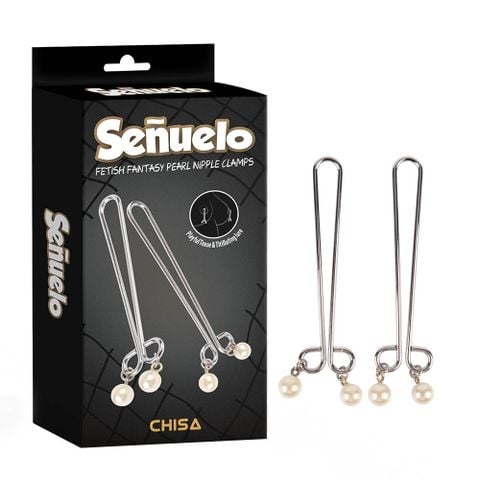 Kẹp vú kích thích đầu ti Chisa Senuelo Fetish Fantasy Pearl Nipple Clamps