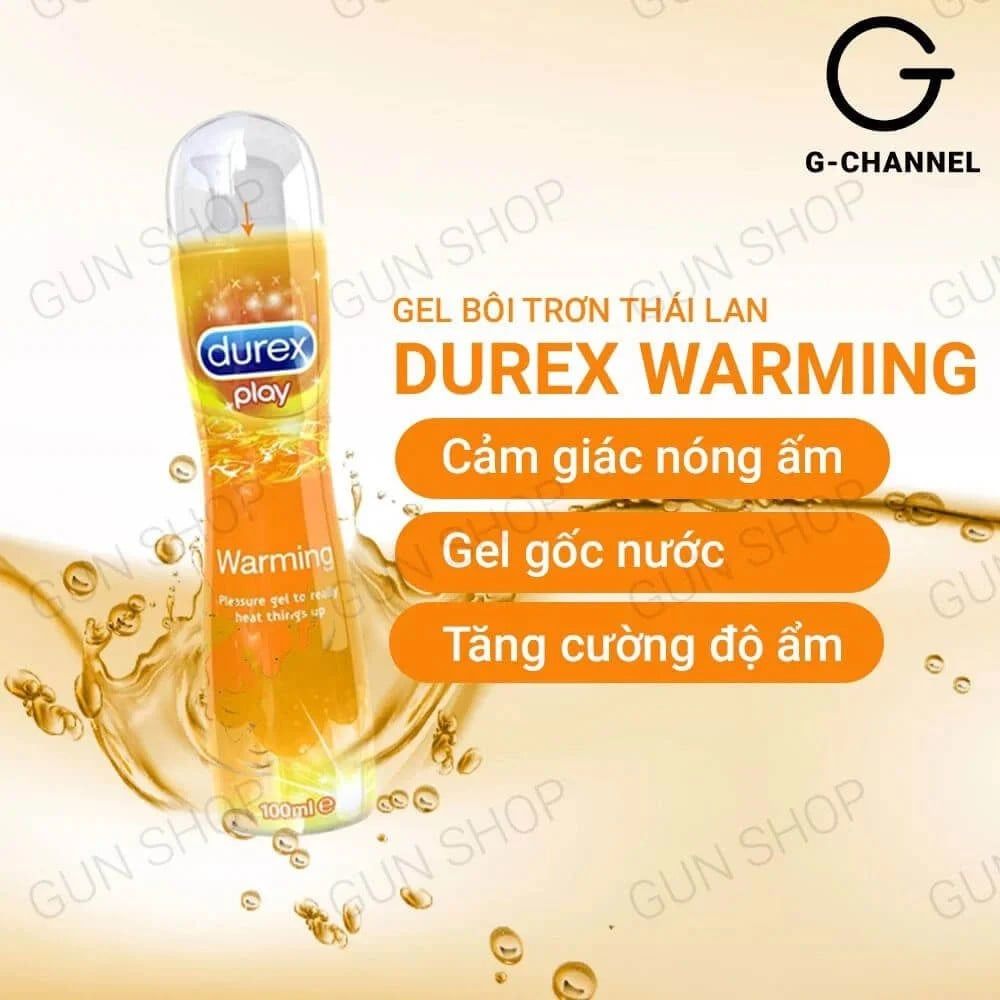 Gel bôi trơn ấm nóng Durex Warming - Chai 100ml