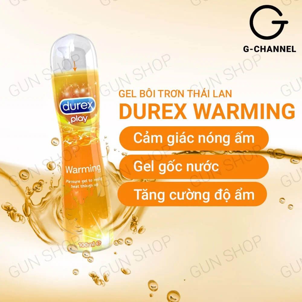 Gel bôi trơn ấm nóng Durex Warming - Chai 100ml