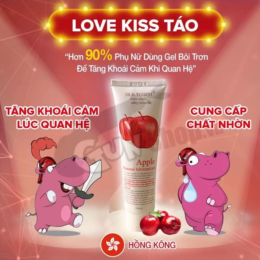 Gel bôi trơn hương táo Silk Touch - Chai 100ml