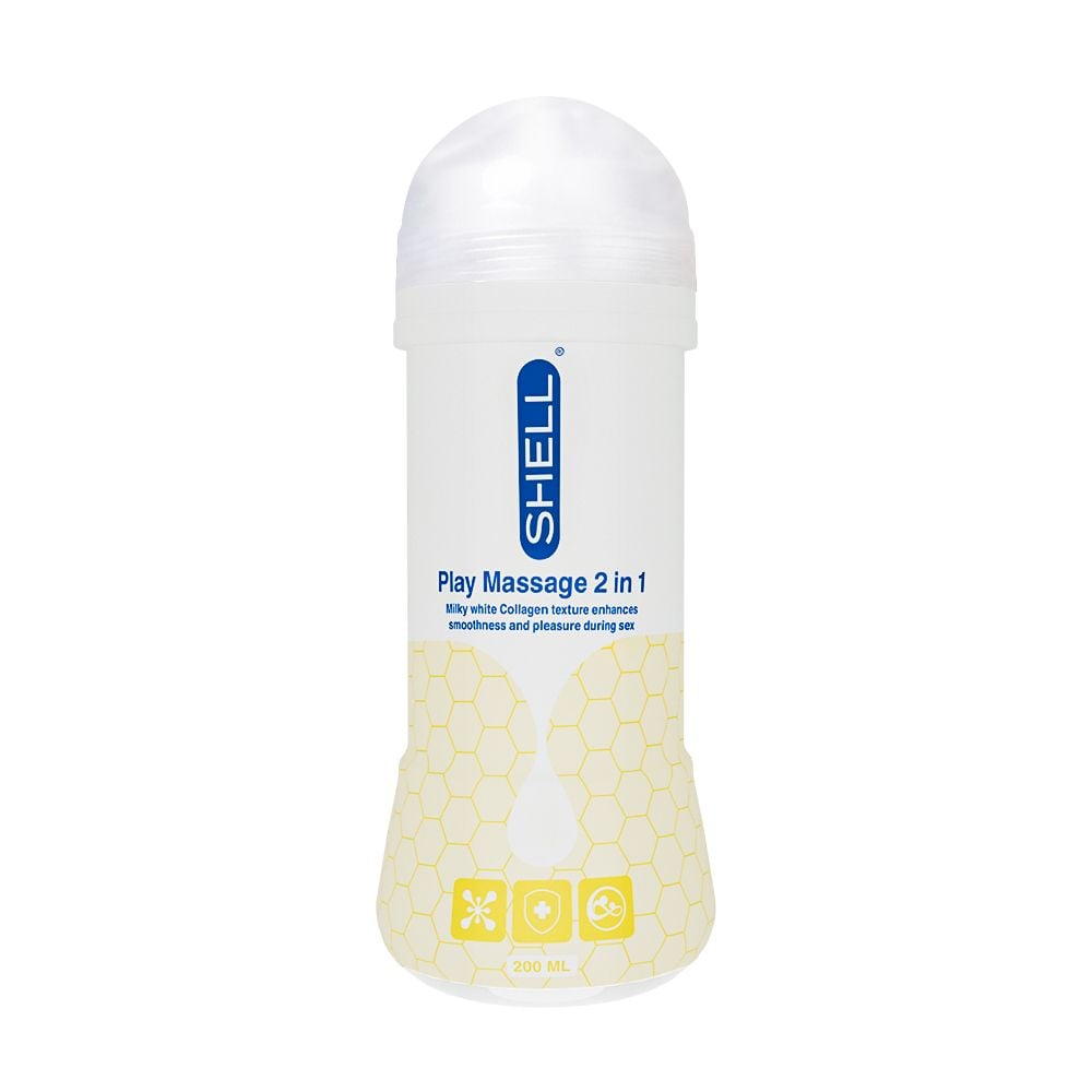 Gel bôi trơn Shell Play Massage 2 in 1 Collagen - Chai 200ml