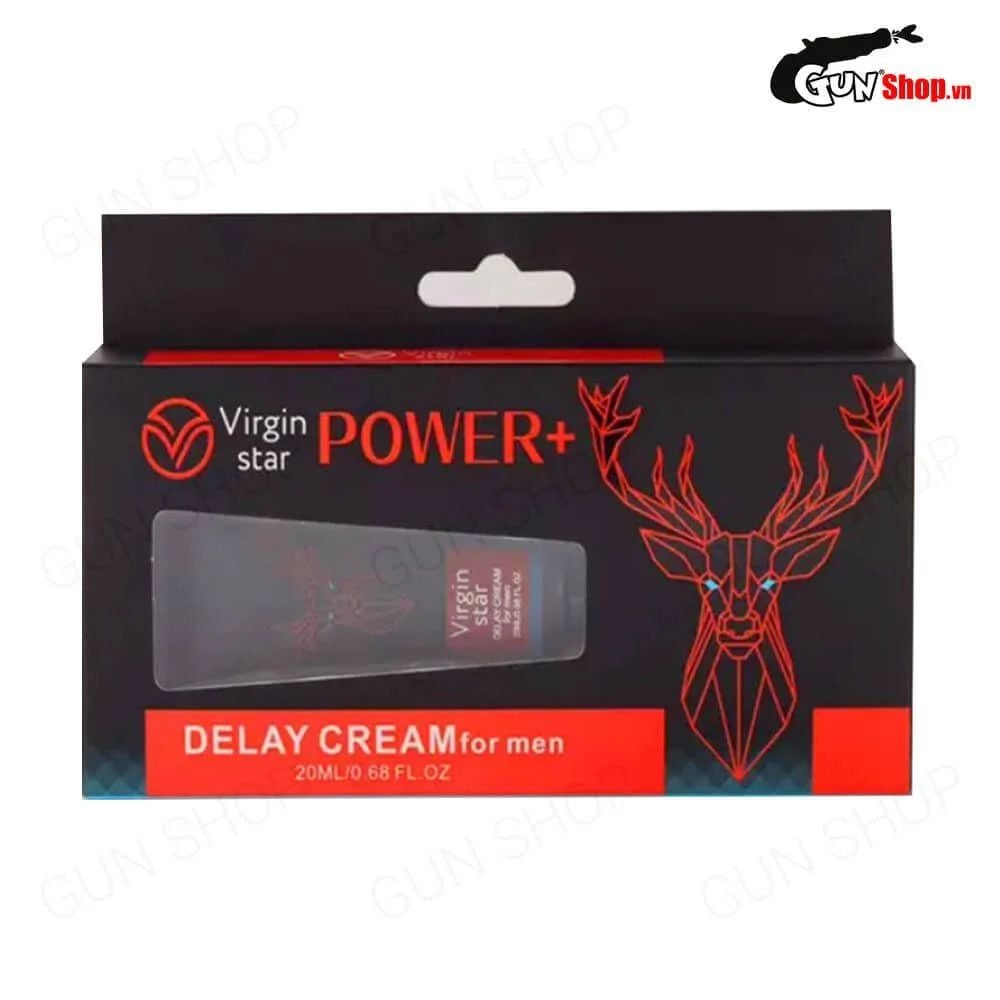 Gel bôi Virgin Star Power+ Delay Cream chống xuất tinh sớm - Chai 20ml