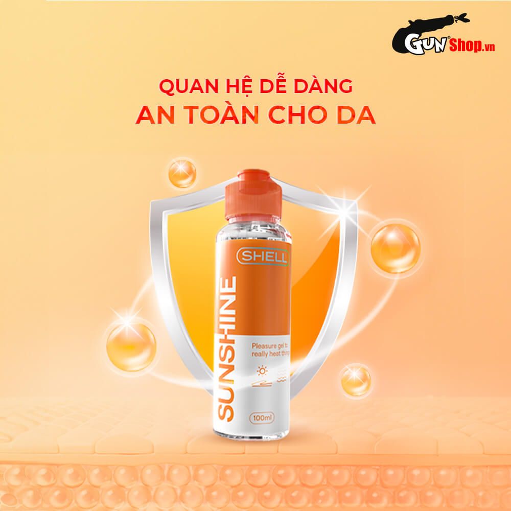 Gel bôi trơn ấm nóng Shell Sunshine - Chai 100ml