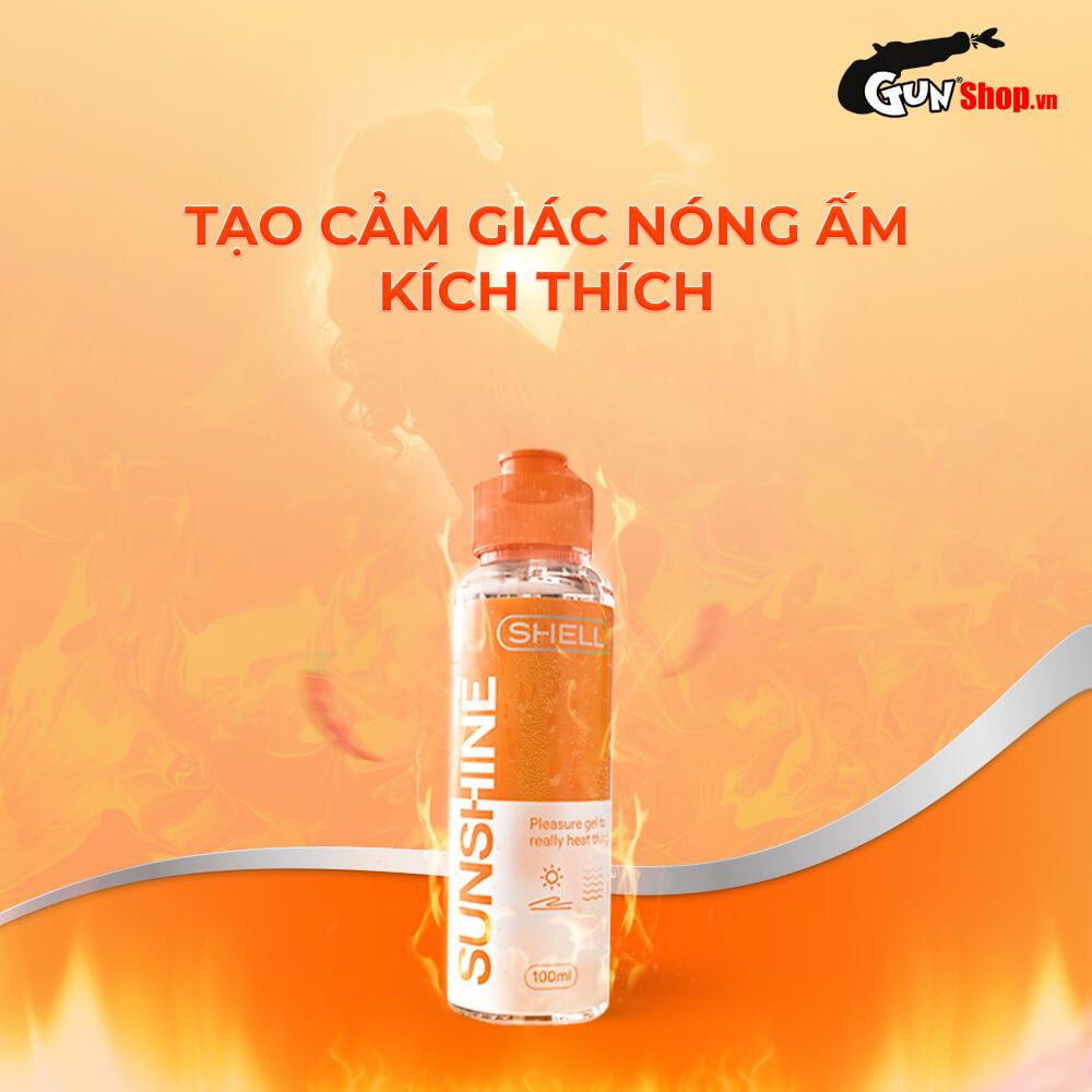Gel bôi trơn ấm nóng Shell Sunshine - Chai 100ml