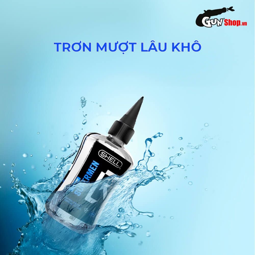 Gel bôi trơn hậu môn mát lạnh Shell Supermen Cooling - Chai 90ml