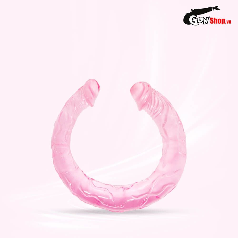 Dương vật giả 2 đầu Chisa Hi-Rubber 13 Inch Hồng