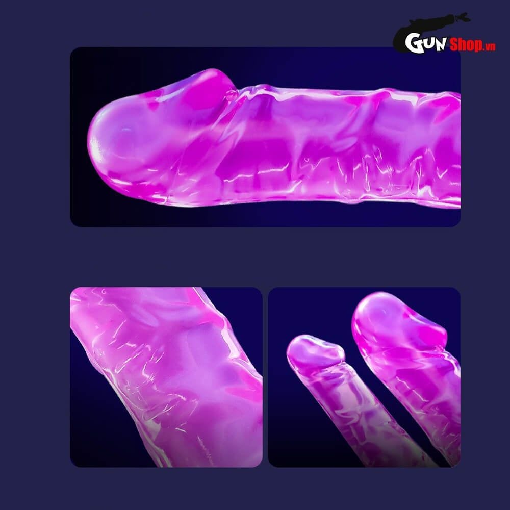 Dương vật giả 2 đầu Chisa Hi-Rubber 13 Inch Tím