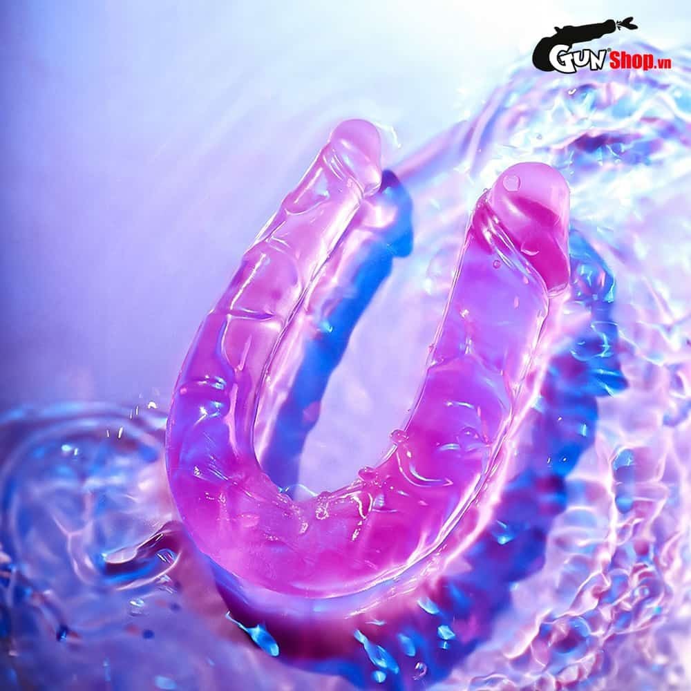 Dương vật giả 2 đầu Chisa Hi-Rubber 13 Inch Tím