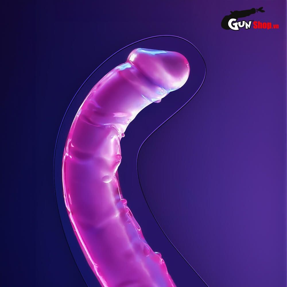 Dương vật giả 2 đầu Chisa Hi-Rubber 13 Inch Tím