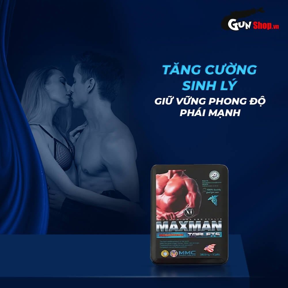 Viên uống hỗ trợ cương dương, tăng cường sinh lý Maxman - Hộp 10 viên