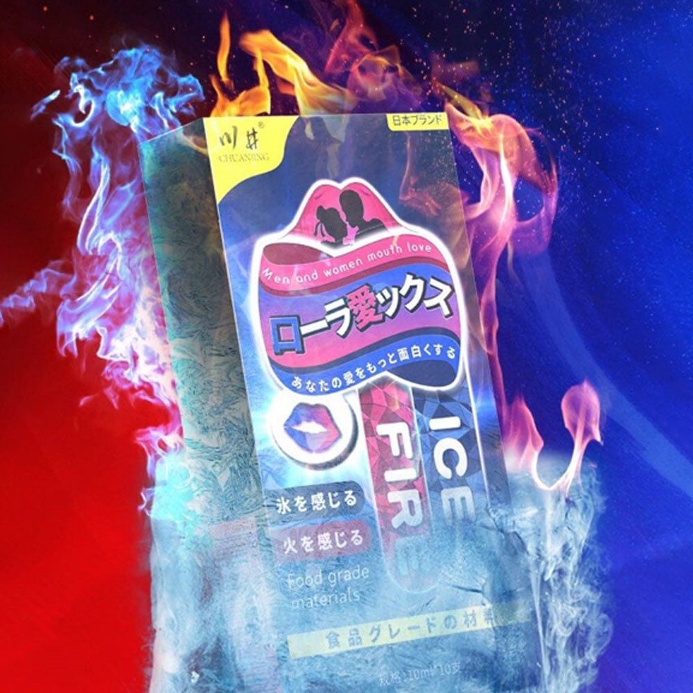 Nước tình yêu BJ nóng lạnh Kawaii CJ Japan ICE & FIRE (10ml x 10 gói) - 5 gói nóng, 5 gói lạnh