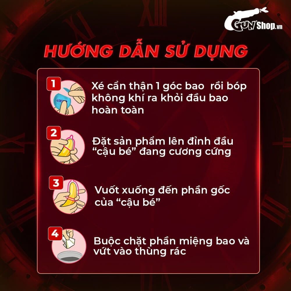 Bao cao su Juncai 001 Okamto G-Spot Black - Siêu mỏng, gai li ti - Hộp 10 cái