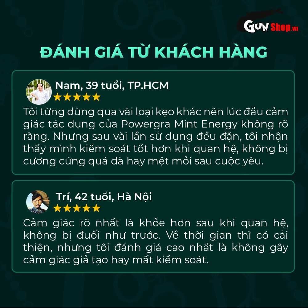 Kẹo bạc hà Powergra Mint Energy tăng cường sinh lý - 1 viên