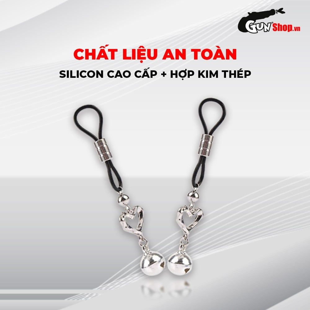 Kẹp vú kích thích đầu ti Chisa Senuelo Heart Echo Nipple Clamps