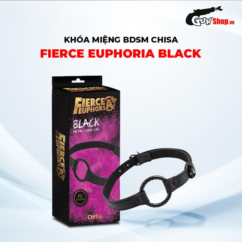 Khóa miệng BDSM Chisa Fierce Euphoria Black Metal O-ring Gag