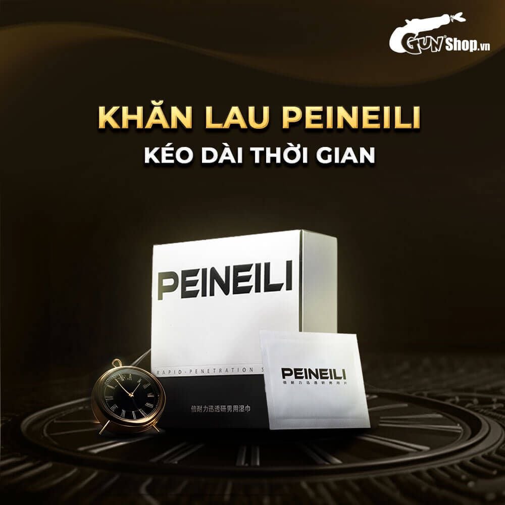 Khăn lau Peineili kéo dài thời gian - Hộp 12 cái