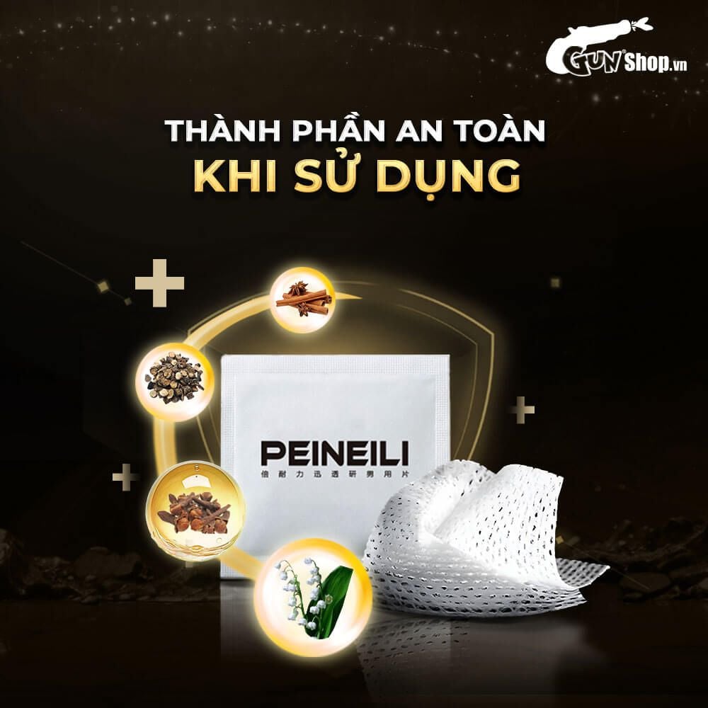 Khăn lau Peineili kéo dài thời gian - Hộp 12 cái