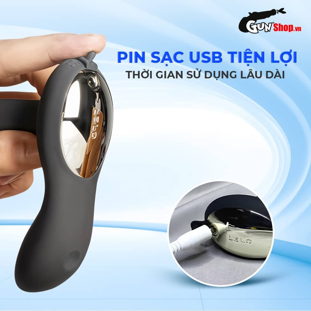 Máy massage tuyến tiền liệt Lelo Hugo 2 Remote Black