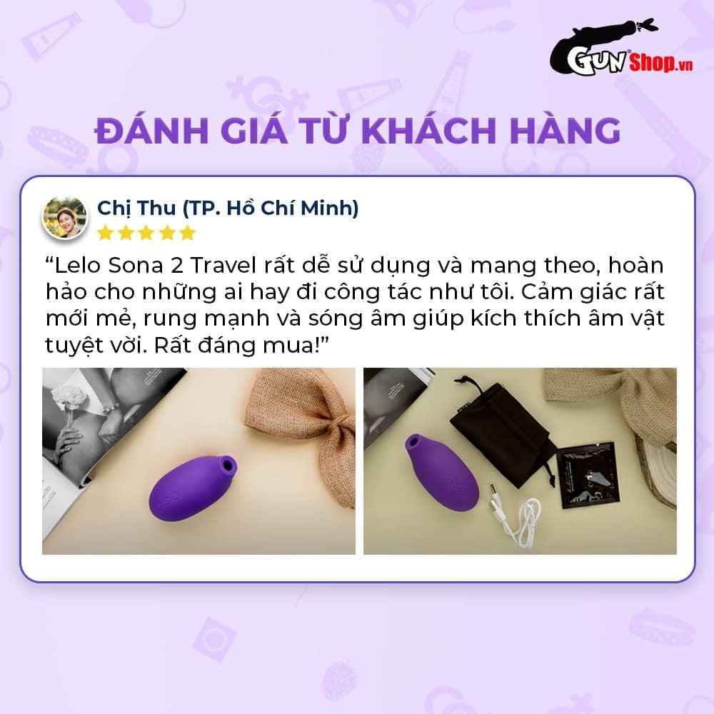 Máy massage âm đạo sóng âm Lelo Sona 2 Travel