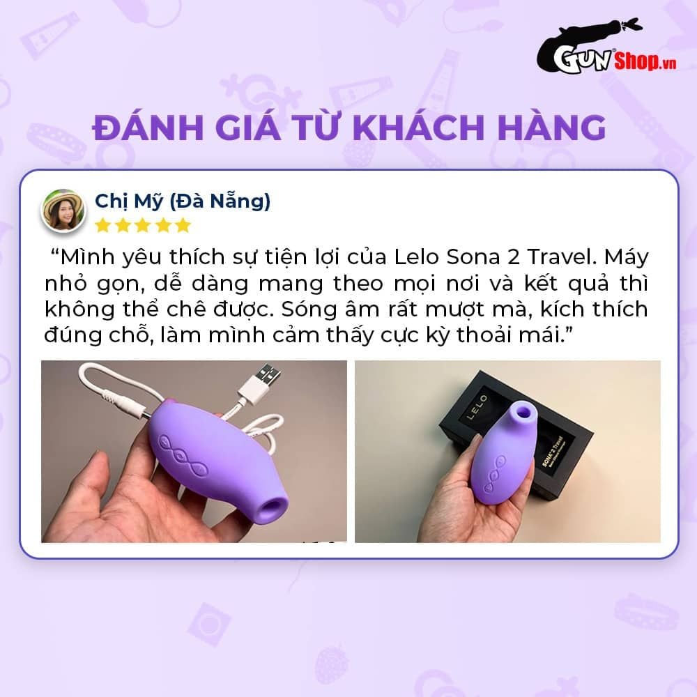 Máy massage âm đạo sóng âm Lelo Sona 2 Travel