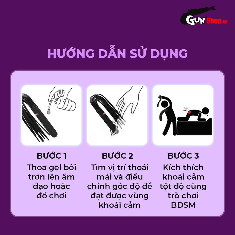 Máy massage kết hợp roi da BDSM Shelly Play Vibelash