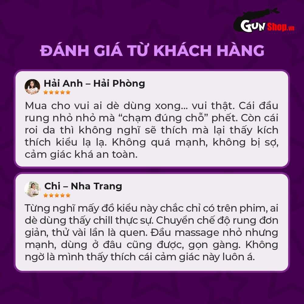 Máy massage kết hợp roi da BDSM Shelly Play Vibelash