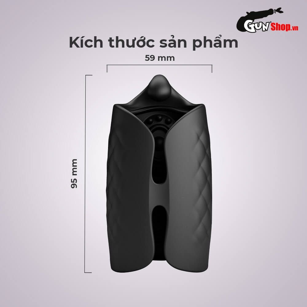 Máy tập dương vật kết hợp thủ dâm Pretty Love Black Glans Trainer